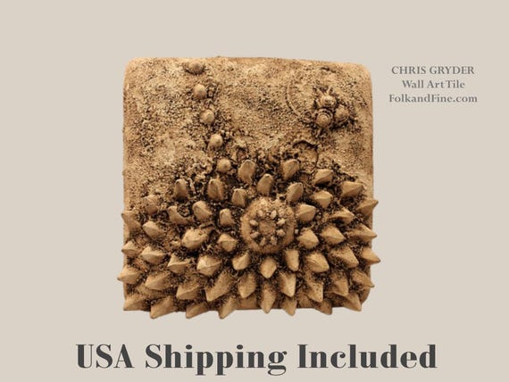 CHRIS GRYDER Ceramic Art Wall Tile 12 Inches