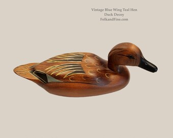 Blue Wing Teal Hen Duck Decoy