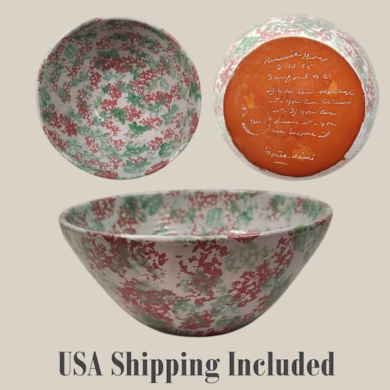 Cole Pottery Spongeware Bowls by Kenneth George