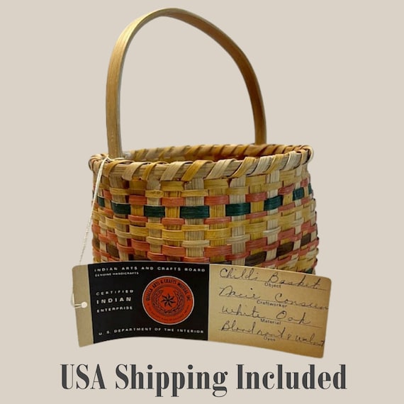 Cherokee Vintage Childs Basket With Info Tag