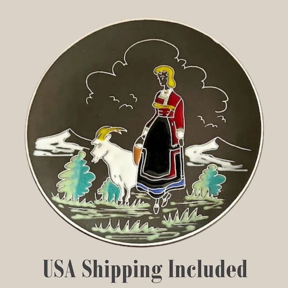 MCM Norwegian Ceramic Wall Plate by AWF