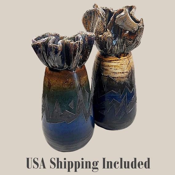 Flat Earth Clay Works Pottery Vases
