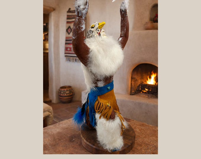 Vintage NAVAJO KACHINA/Katsina, Prayer Eagle by Julie Loley, Census Numbered and Signed