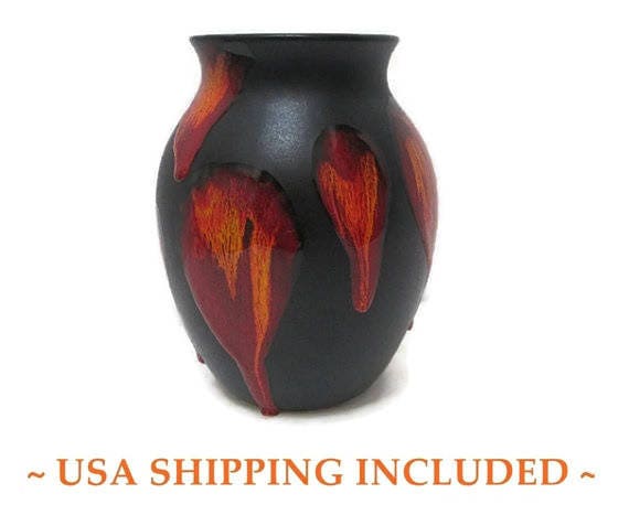 Vintage Poole Pottery Vase Galaxy Pattern With Lavish Lava Etsy