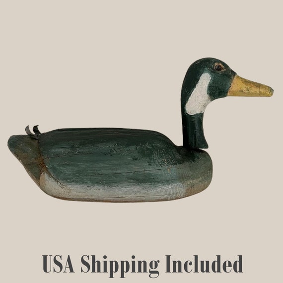 Folk Art Large Wooden Goose Great Country Decor