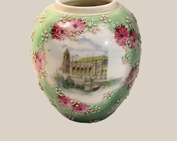 Porcelain Souvenir Antique Vase of Palazzo Ducale, Venice