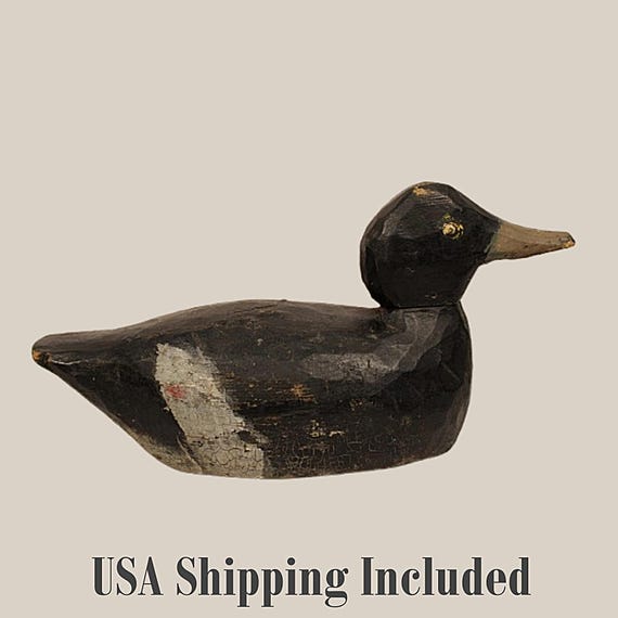 Duck Decoy Vintage Scaup  Carved Original Paint Folk Art