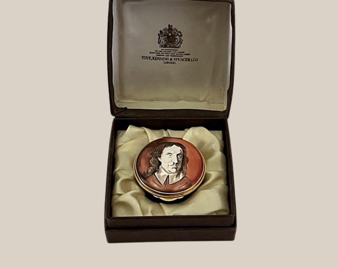 Oliver Cromwell English Enameled Box