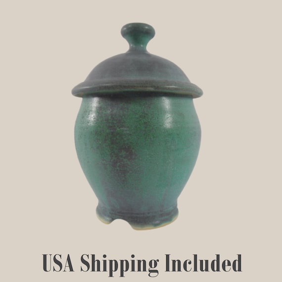 Ohio Ceramic Artist Chris Powell Lidded Jar Signed 1996