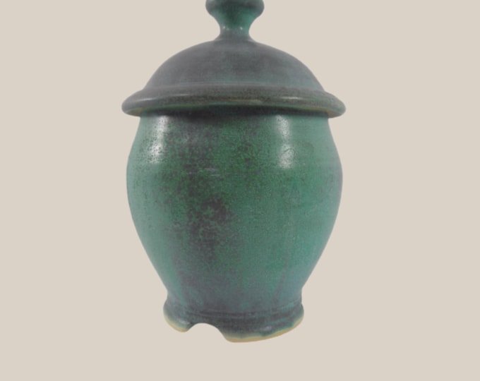 Ohio Ceramic Artist Chris Powell Lidded Jar Signed 1996