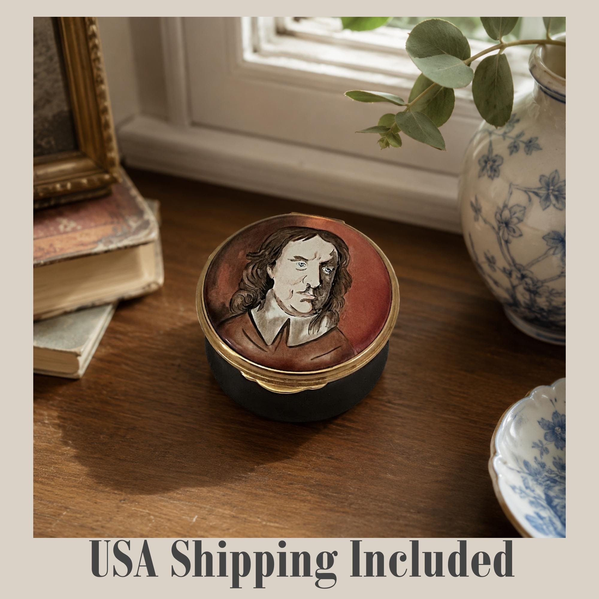 Vintage English Enamel Box by Toye Kenning Spencer, Original 