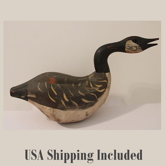 Canada Goose Decoy Hand Carved 1992 by JA Labbe