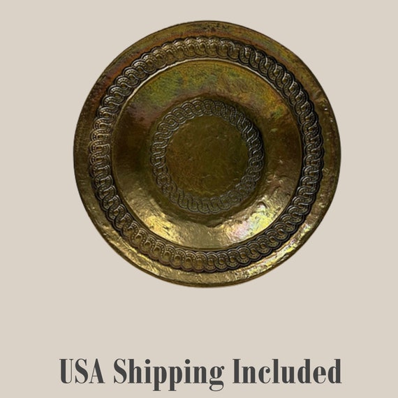Brass Italian Hand Hammered Tray