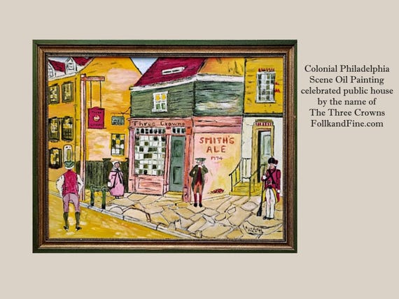 Three Crowns Inn Philadelphia oil Painting