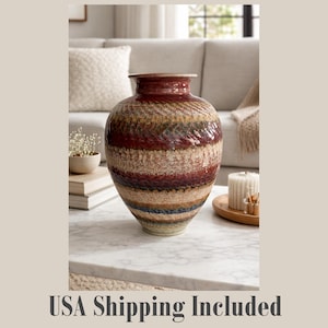 Vintage Studio Art Pottery Vase by JOSEPH PANACCI Canada 1995