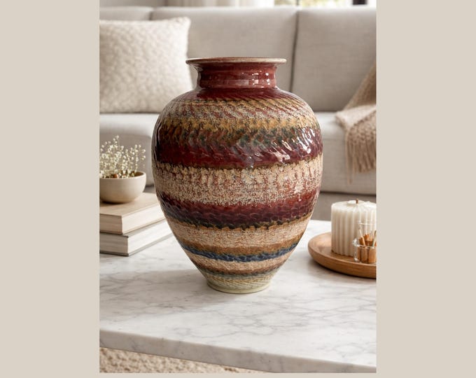 Vintage Canada Studio Pottery Vase by JOSEPH PANACCI 1995