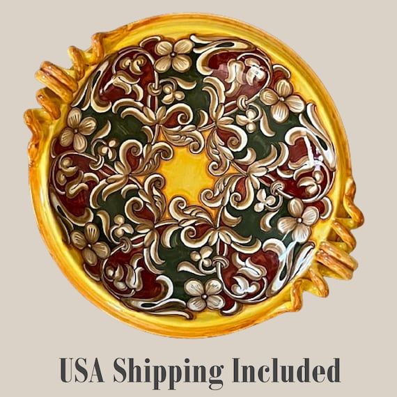Italian Deruta Majolica Centerpiece Bowl by Francesca Niccacci