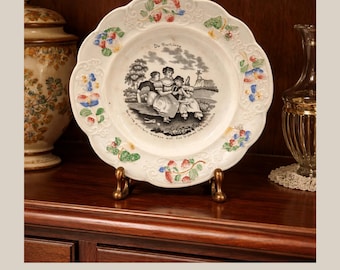 Circa 1830 William Smith English Pottery Child's Plate