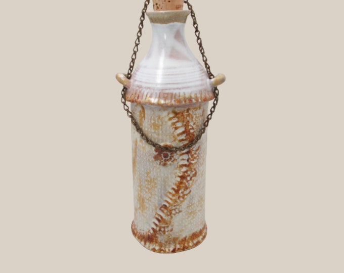 Art Pottery Bottle Vase by Loretta Cohn