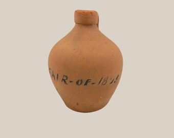 ANTIQUE RARE REDWARE Miniature Jug 1895 Fair Commemorative of Cotton States and International Exposition Atlanta Georgia