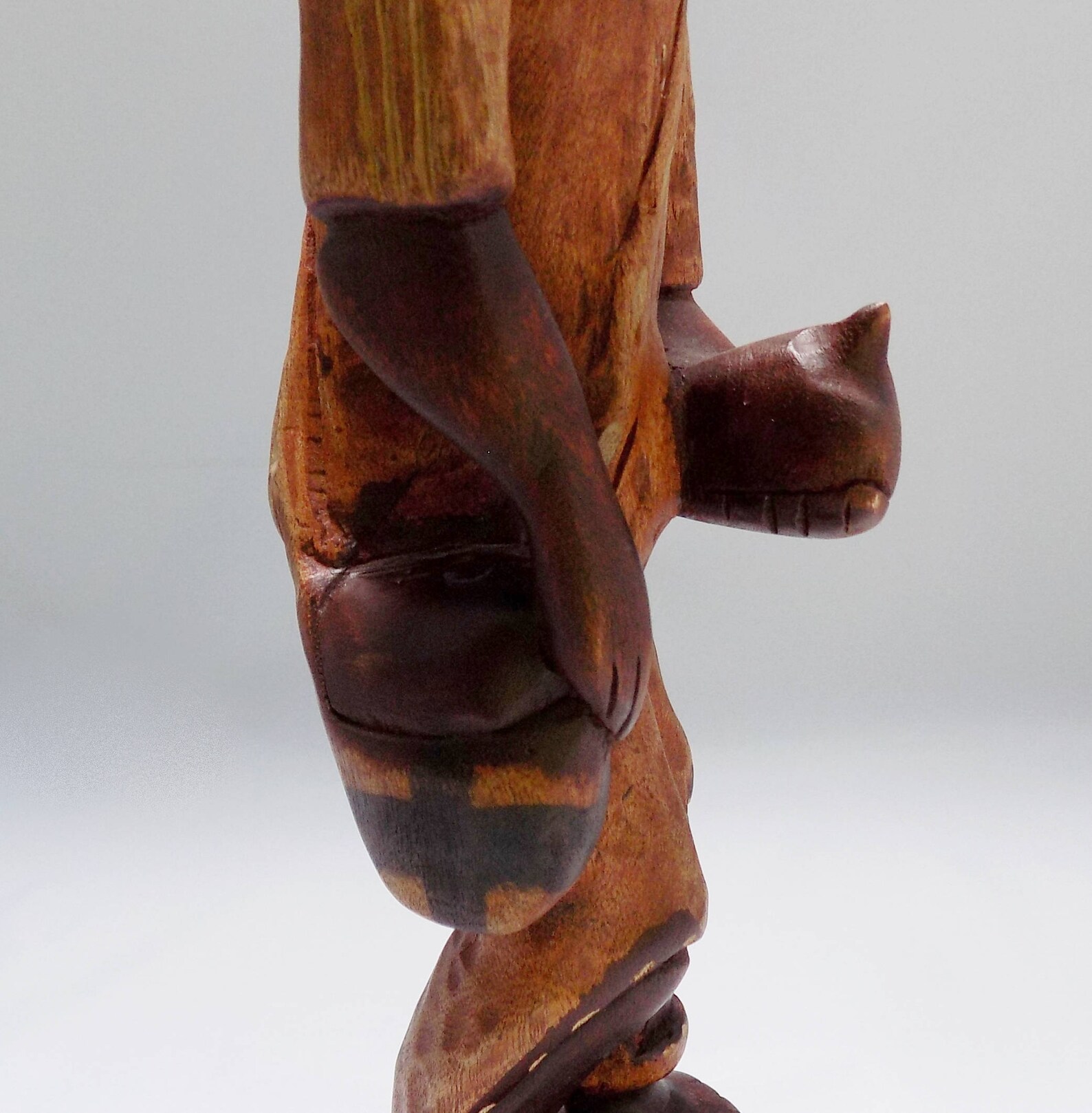 Vintage HAITIAN WOOD CARVING 14 Inch Folk Art Sculpture Hand Etsy