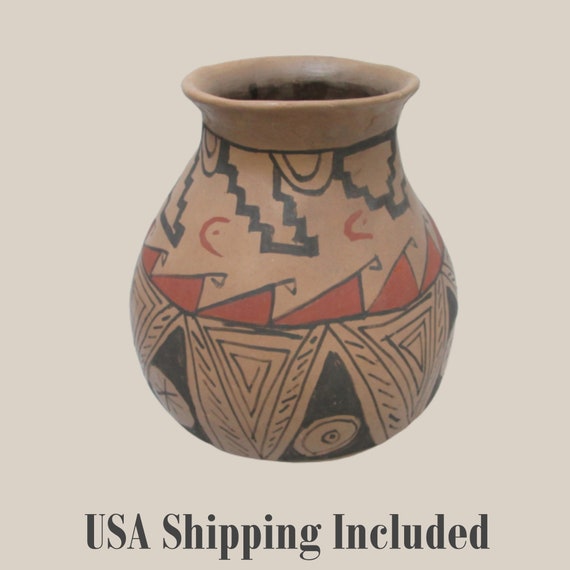 Casas Grande Style Pottery Jug From Mata Ortiz Mexico