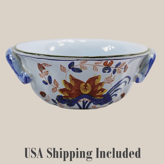 Italian Majolica Bowl Hand Painted for Tiffany and Company
