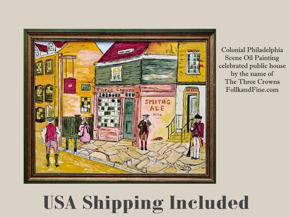Three Crowns Inn Philadelphia oil Painting