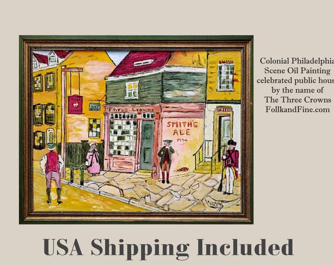 Three Crowns Inn Philadelphia oil Painting