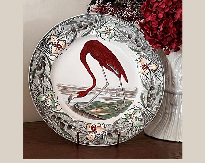 Audubon Flamingo Plate by William Adams