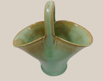 Vintage DICKER WARE ENGLAND Art Pottery Basket 1935-1940 Paper Label