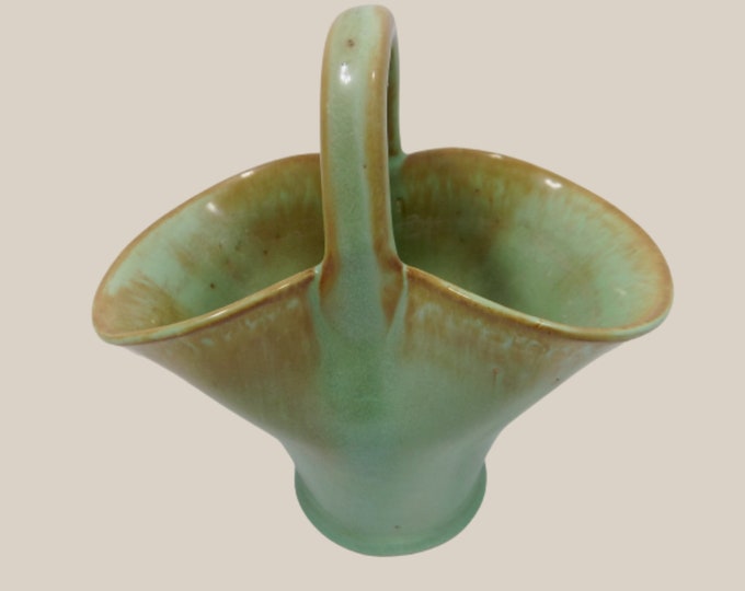 Vintage DICKER WARE ENGLAND Art Pottery Basket 1935-1940 Paper Label