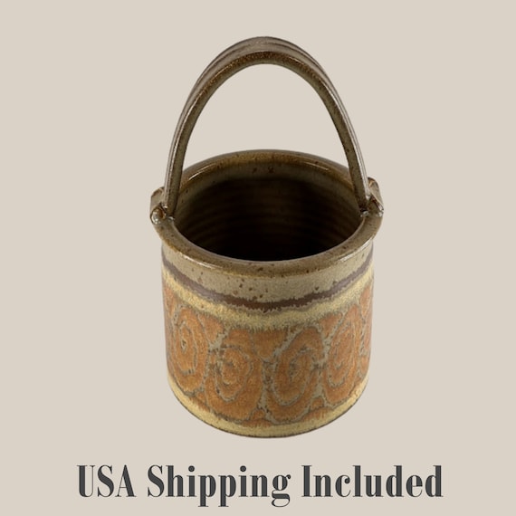 Art Pottery Basket by Wishon Harrell