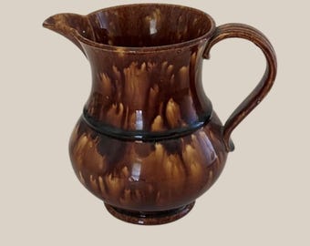 Rockingham Glazed Atoneware Yellow Ware Pitcher