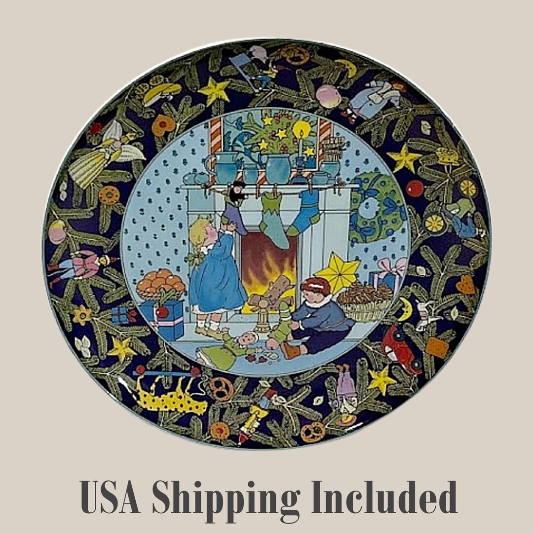 Vintage Villeroy and Boch Plate CHRISTMAS IN EUROPE Great Britain Etsy