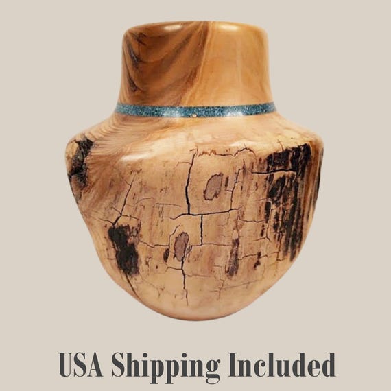 Spinning Aspen Studios Wooden Vase