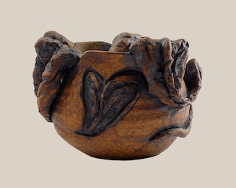 Vintage Studio Art Pottery Bowl by JANET HASAGAWA Signed 1992 Oklahoma Artist