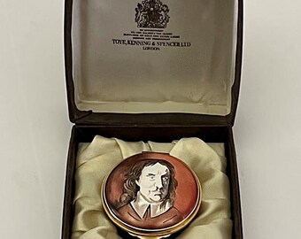 Vintage English Enamel Box by Toye Kenning Spencer, Original