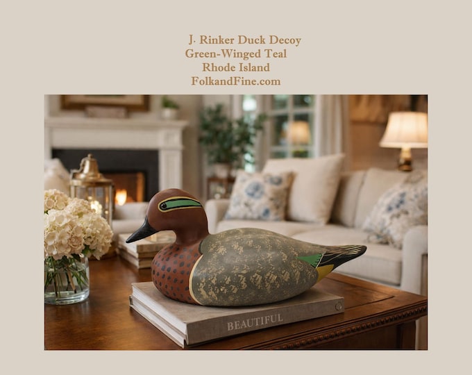 Green-Winged Teal Drake Duck Decoy by J Rinker