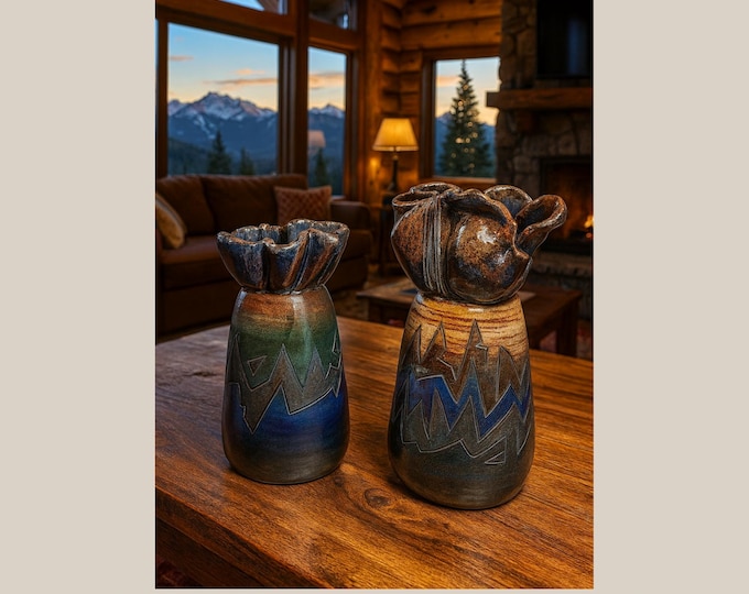 Flat Earth Clay Works Pottery Vases