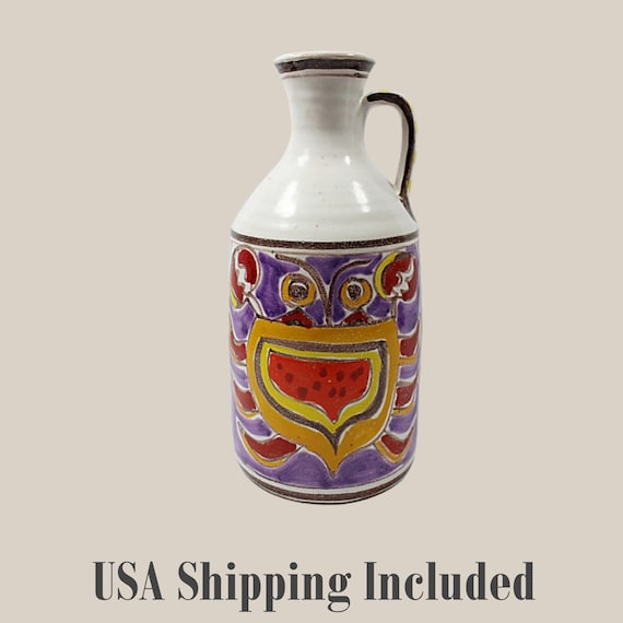 Vintage Jug Vase Signed GIOVANNI DE SIMONE Italy 65