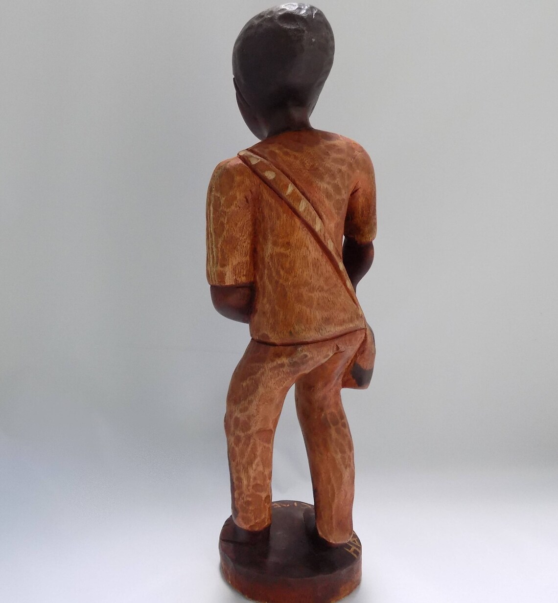 Vintage Haitian Wood Carving 14 Inch Folk Art Statue From Etsy