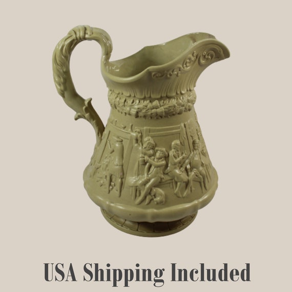 English Antique Ridgway Pitcher Tam O'Shanter