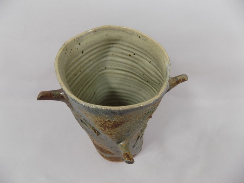 Vintage Studio ART POTTERY VASE Tree Trunk With Bark Glaze and Etsy