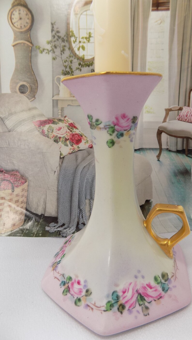 Antique T & V Limoges France Candle Holder 18921907 Etsy