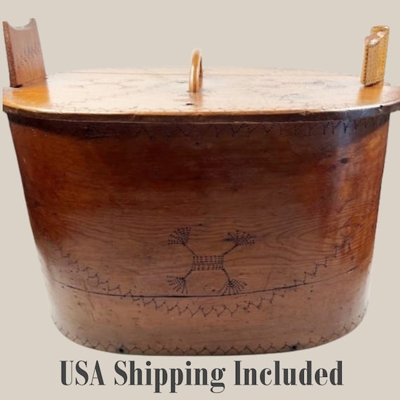 Antique Bentwood Large Box From Norway