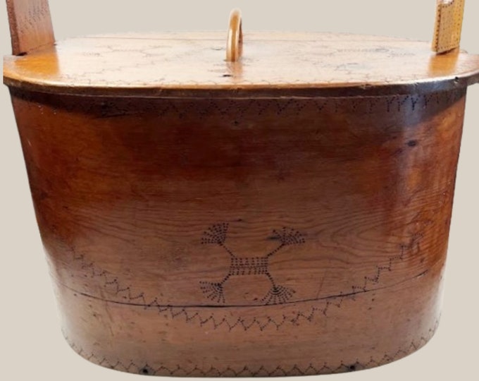 Antique Bentwood Large Box From Norway
