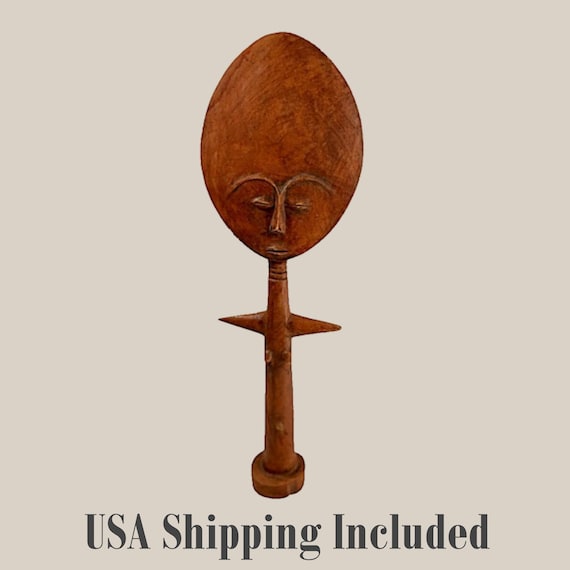 Vintage AFRICAN AKUA'BA Ghana Fertility Carving 17.5 Inches Tall