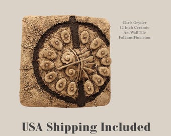 Chris Gryder 12 Inch Ceramic Art Wall Tile
