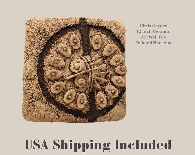 Chris Gryder 12 Inch Ceramic Art Wall Tile